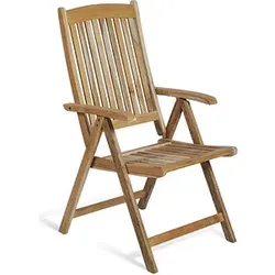 Garden Pleasure Gartenstuhl mit Armlehnen Java braun, 1 St.