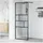 vidaXL Walk-in Duschwand Schwarz 80 x 195 x 0,5 cm Glas und Aluminium