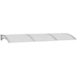 vidaXL Türvordach Grau 300x100 cm Polycarbonat