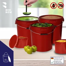 Benbow Eimer mit Deckel rot 32 cm x 31 cm 20 l