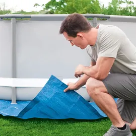 BESTWAY PE-Bodenplane 488 x 488 cm blau quadratisch