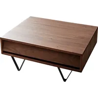 DeLife Couchtisch Eloi 80x60 cm Akazie Braun 2 Schubfächer
