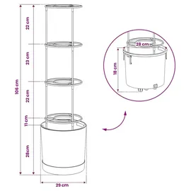 vidaXL Tomatenaufzucht Naturo ECO Ø 29 x 106 cm braun