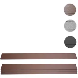MCW Windschutz 180 x 100 cm Braun WPC 4 St.