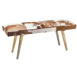 Wohnling Sitzbank »Ziegenfell« Echtes Leder 120 cm, 120x52 cm