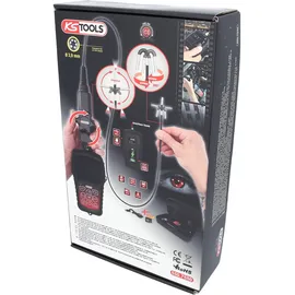 KS Tools Endoskop HD-Videoskop-Satz Ø 3,9 mm 180° und 0° mit Frontkamera-Sonde, flexible PVC Hülle, 3-tlg