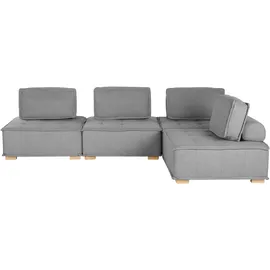 Beliani Modul Ecksofa 300 x 200 cm Grau
