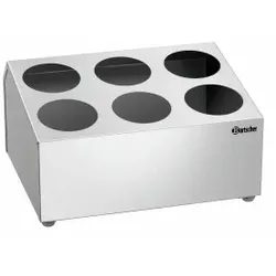 Bartscher Besteckbehälter BK60, Besteckbehälter mit 6 Bestecklöchern für den Self-Service Bereich, 1 Stück