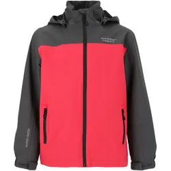 Outdoorjacke WEATHER REPORT "Borise Jr.", Kinder, Gr. 140, orange (koralle), 90% Polyester, 10% Elasthan, mehrfarbig, casual, normal, hoch geschlossener Ausschnitt, Langarm, Jacken, mit wasserdichter Ausstattung