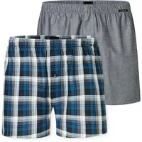 SCHIESSER Webboxer blau/grau L 2er Pack