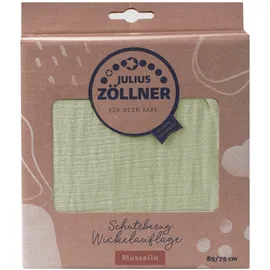 Julius Zöllner Überzug für Wickelauflage aus Musselin Baumwolle - Musselin lime Gr. 85/75