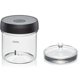 GEFU Fermentierglas NATIVO 0,5 Liter mit Ferment Vent-System und Glasgewicht