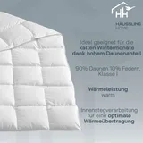 HÄUSSLING HOME Winter Daunendecke 135x200 cm | warme Winterdecke, Bettdecke Winter, Deutsche Manufaktur, 90% Daunen, auch für Allergiker geeignet... - Weiß