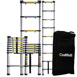 Craftfull Teleskopleiter 2 m 6 Sprossen inkl. Tragetasche
