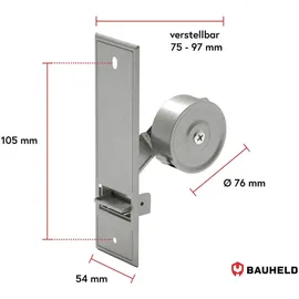 BAUHELD Rolladen Gurtwickler Unterputz Maxi 23mm mit Abdeckplatte 105mm Weiß