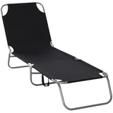 Outsunny Sonnenliege - 187Lx55Wx24Hcm - Schwarz