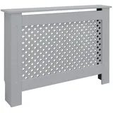 ML-Design Heizkörperverkleidung Wabenmuster 112x19x82 cm Grau MDF lackiert