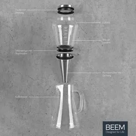 BEEM Cold Drip Kaffeebereiter 0,5 l Silber/Transparent