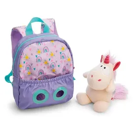 NICI Rucksack mit Plüschtier Einhorn 25 cm Lila