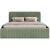 Selsey Polsterbett mit Bettkasten ¦ grün ¦ Maße (cm): B: 153 H: 109