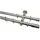 GARDINIA Gardinenstangen Set Zylinder 2-läufig 20mm 200cm Edelstahl-Optik
