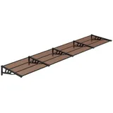 vidaXL Türvordach Schwarz 396x90 cm Polycarbonat