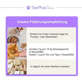 Exvital TierPlus Gelenkpulver für Hunde & Katzen mit Grünlippmuschel, MSM, Kollagen 200 g
