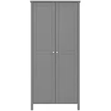 VCM ebuy24 Kleiderschrank, 2 Türen Zusätzliche Ablagen Grau.