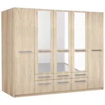 Priess Wäscheschrank Barcelona 230 x 193 x 54 cm Braun/Beige