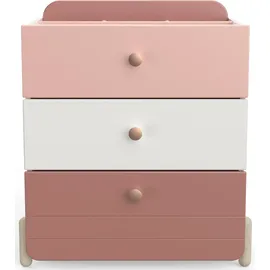 Demeyere GROUP Kombikommode »Jade« Schublade mit Rollenauszügen, Runde Knopfgriffe mit Roségold-Finish rosa