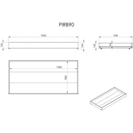 Vipack Furniture Bettschublade Pino, weiß