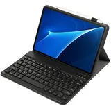 leleyo Tastaturhülle für Samsung Galaxy Tab A 10,1 Zoll (T580/T585) Smart Cover magnetisch mit Abnehmbarer kabelloser Bluetooth-Tastatur für Samsung Galaxy Tab A 10.1 (2016), Schwarz