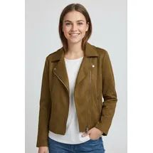 ONLY CARMAKOMA Bikerjacke ONLY CARMAKOMA "CARSHERRY NEW LIFE BONDED BIKER OTW", Damen, Gr. 54, cognac, Web, Obermaterial: 100% Polyester, unifarben, figurbetont, Jacken