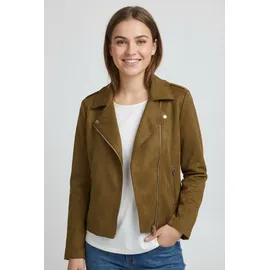 ONLY CARMAKOMA Bikerjacke ONLY CARMAKOMA "CARSHERRY NEW LIFE BONDED BIKER OTW", Damen, Gr. 54, cognac, Web, Obermaterial: 100% Polyester, unifarben, figurbetont, Jacken