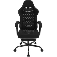 Woltu Gaming Stuhl, mit Taschenfederkissen, ergonomisch, Netzstoff, Schwarz -