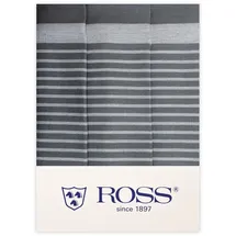 Ross 3er Pack Zwirn Halbleinen Geschirrtücher Streifenfond 50x70 cm | silber - grau