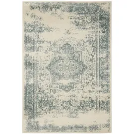 benuta Basic Teppich Suki - Creme/mint 300x400 cm - Kunstfaser - Rechteckig & im Style: Vintage, Orient Style - Pflegeleicht für Wohnzimmer Schlafzimmer