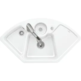 Villeroy & Boch Solo Eck Weiß Alpin + Excenterbetätigung + Lochbohrungen