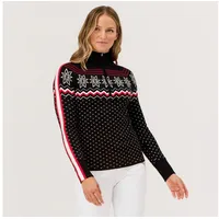 KRIMSON KLOVER Strickpullover Snowhut Zip Neck Schwarz M