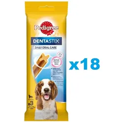 PEDIGREE DentaStix (mittlere Rassen) Zahnsnack für Hunde 54 szt. - 18x77g