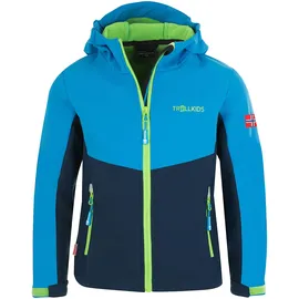 TROLLKIDS Softshell Jacke Kristiansand, Kiwigrün/Mystikblau, Größe 98 - 98