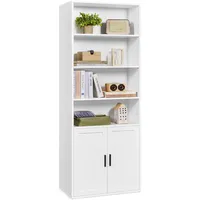 VASAGLE Bücherregal 24 x 60 x 175 cm Wolkenweiß