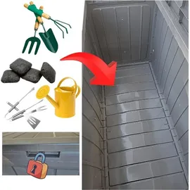 Prosperplast Boardebox Gartenbox Kissenbox Gartentruhe Verschließbar 290 Liter Anthrazit - Grau