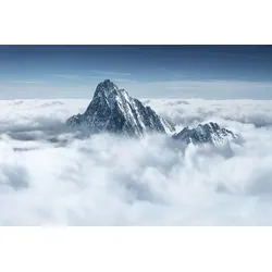 Fototapete PAPERMOON "Berg in Wolken", bunt, B:3,00m L:2,23m, Vlies, Tapeten