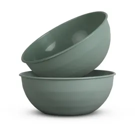 ProHome Kunststoff Schüssel BPA Frei 255 x 10 cm Grün) 2er Pack