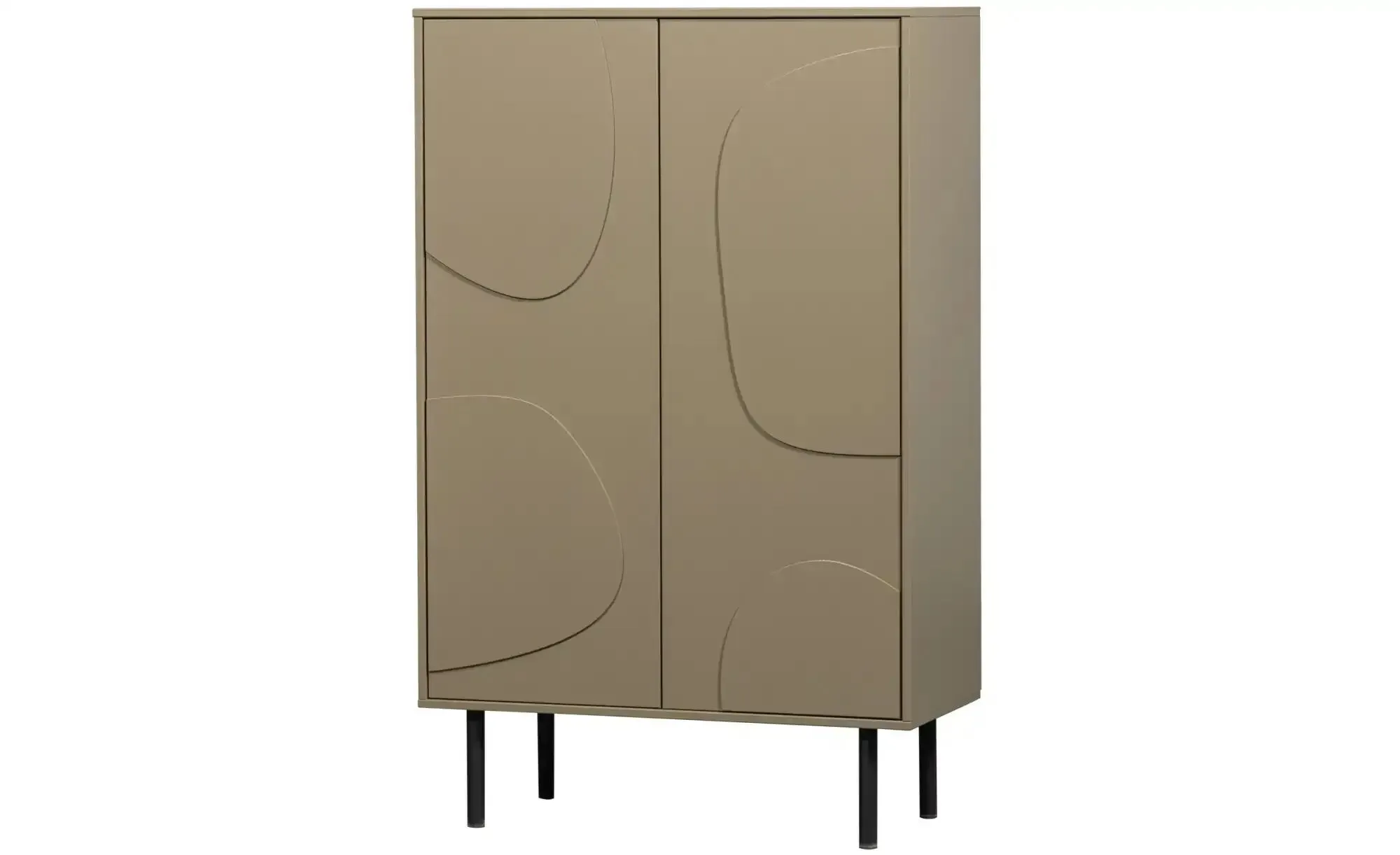 WOOOD Highboard   , beige , Maße (cm): B: 85 H: 135