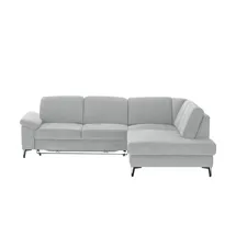 Sofa.de Eckcouch Mikrofaser 3-Sitzer Grau