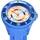 Alienwork Kids Lernuhr 5 ATM Silikonarmband Blau Mehrfarbig