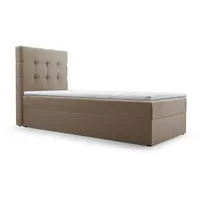 Moeblo Möblo Bett Cappuccino, Holz, Rechteckig, 90x200 cm, Schlafzimmer,