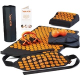 Xalics Akupressurmatte Akupressur Set Matte Kissen Ball Massage Orange